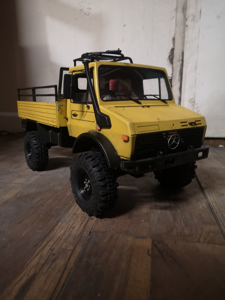 Injora Axial SCX10ii clone Full metal portal axles MB Unimog 1300. HW1080 Hackmoto 35t